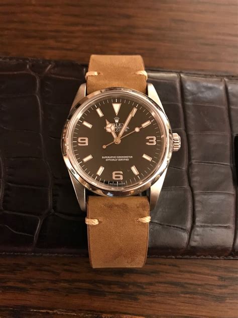 rolex explorer 36mm leather strap